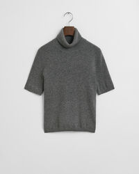 Short Sleeved Cashmere Turtleneck Sweater