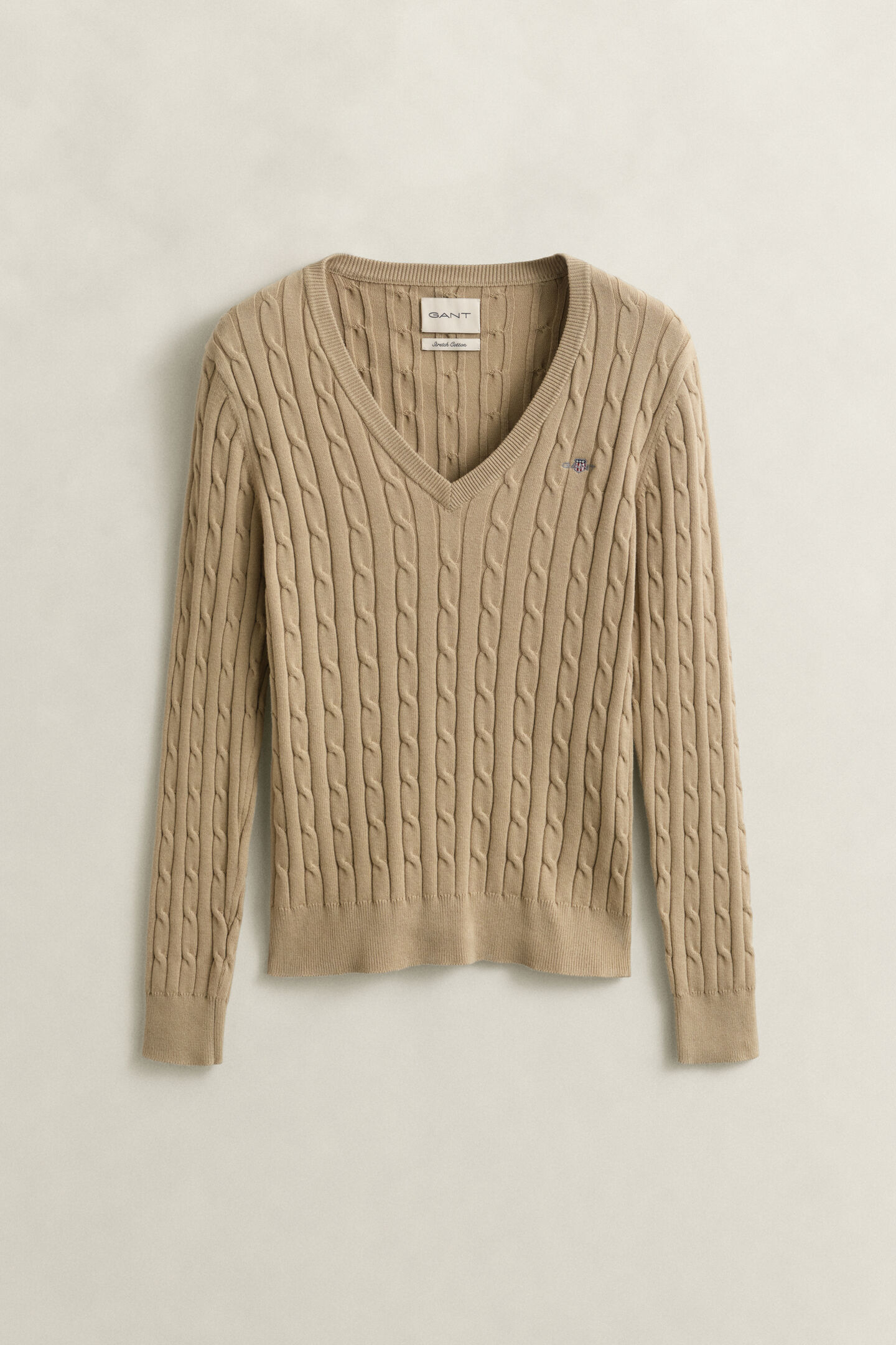 Cable Knit V-Neck Sweater