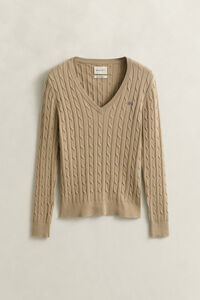 Cable Knit V-Neck Sweater