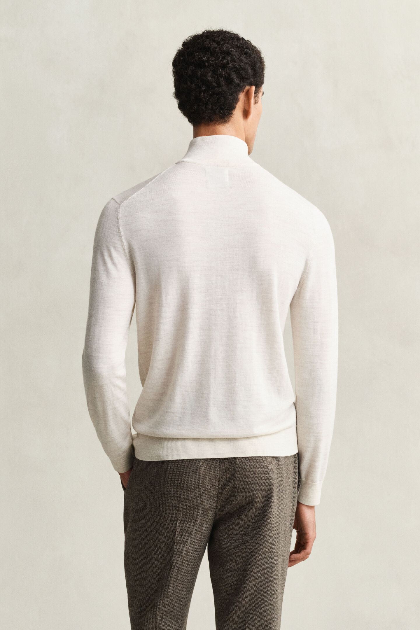 Extra Fine Merino Wool Half-Zip Sweater