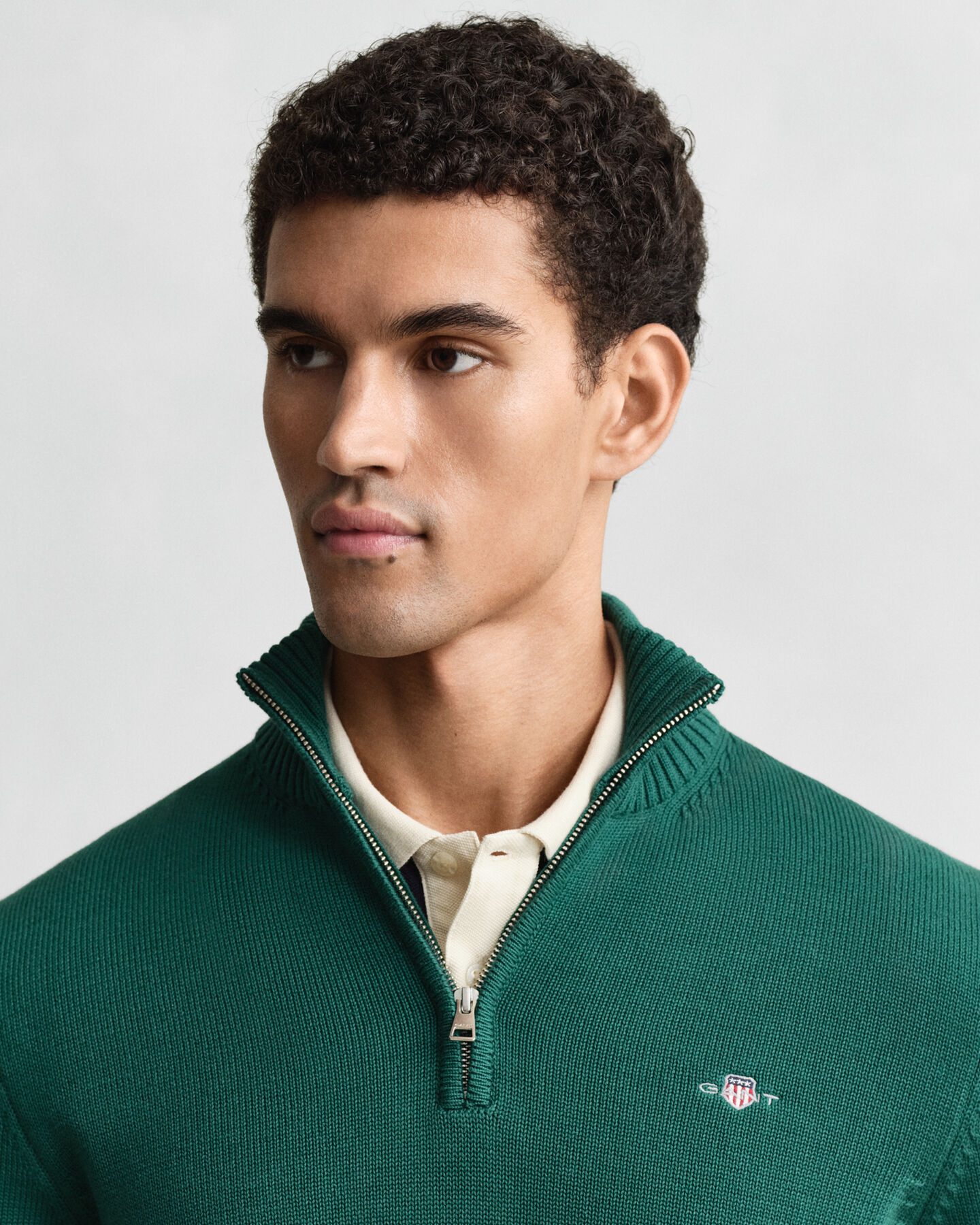 Casual Cotton Half-Zip Sweater