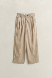 Pinstriped Linen Blend Pants