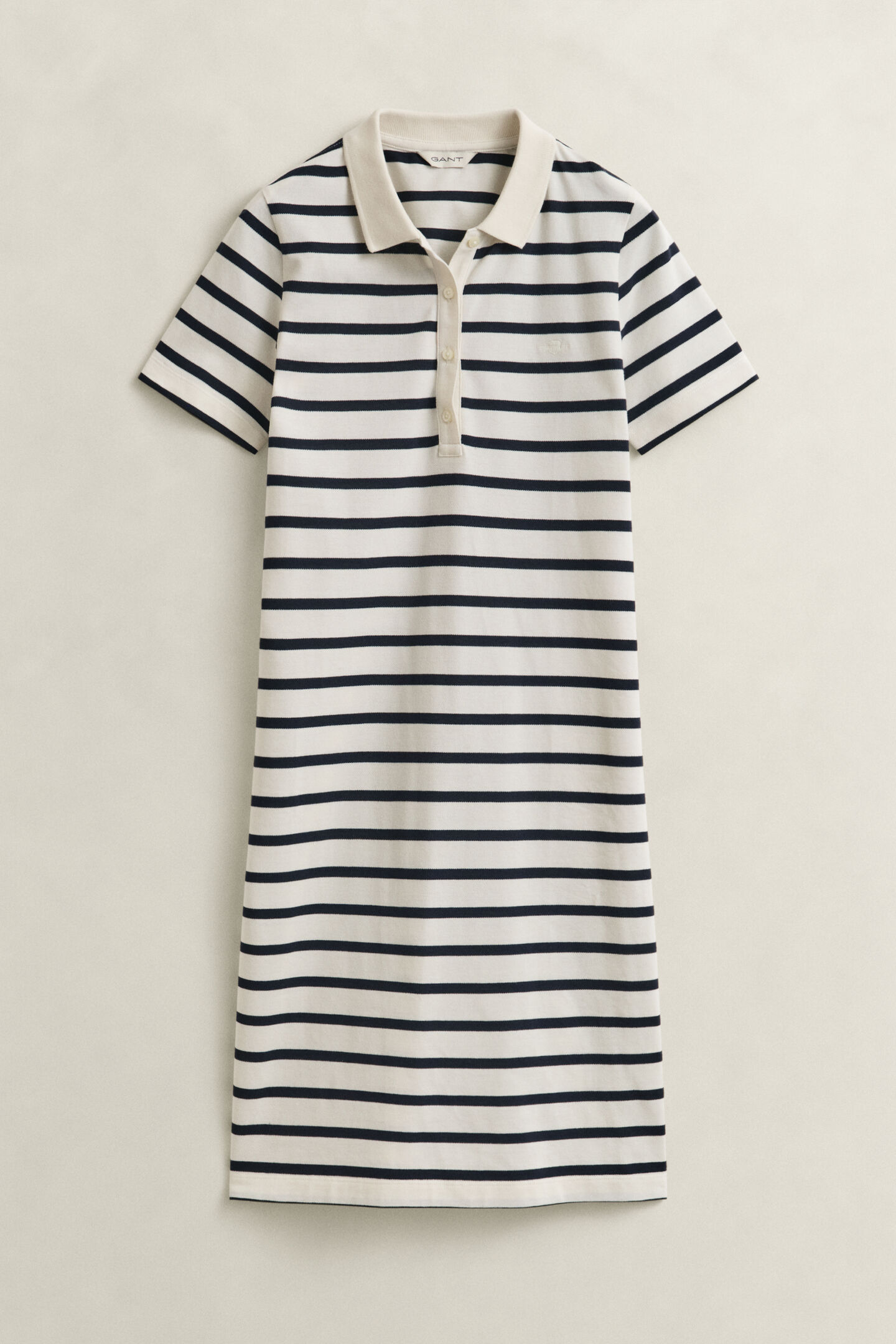 Striped Piqu&eacute; Polo Dress