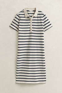 Striped Piqu&eacute; Polo Dress