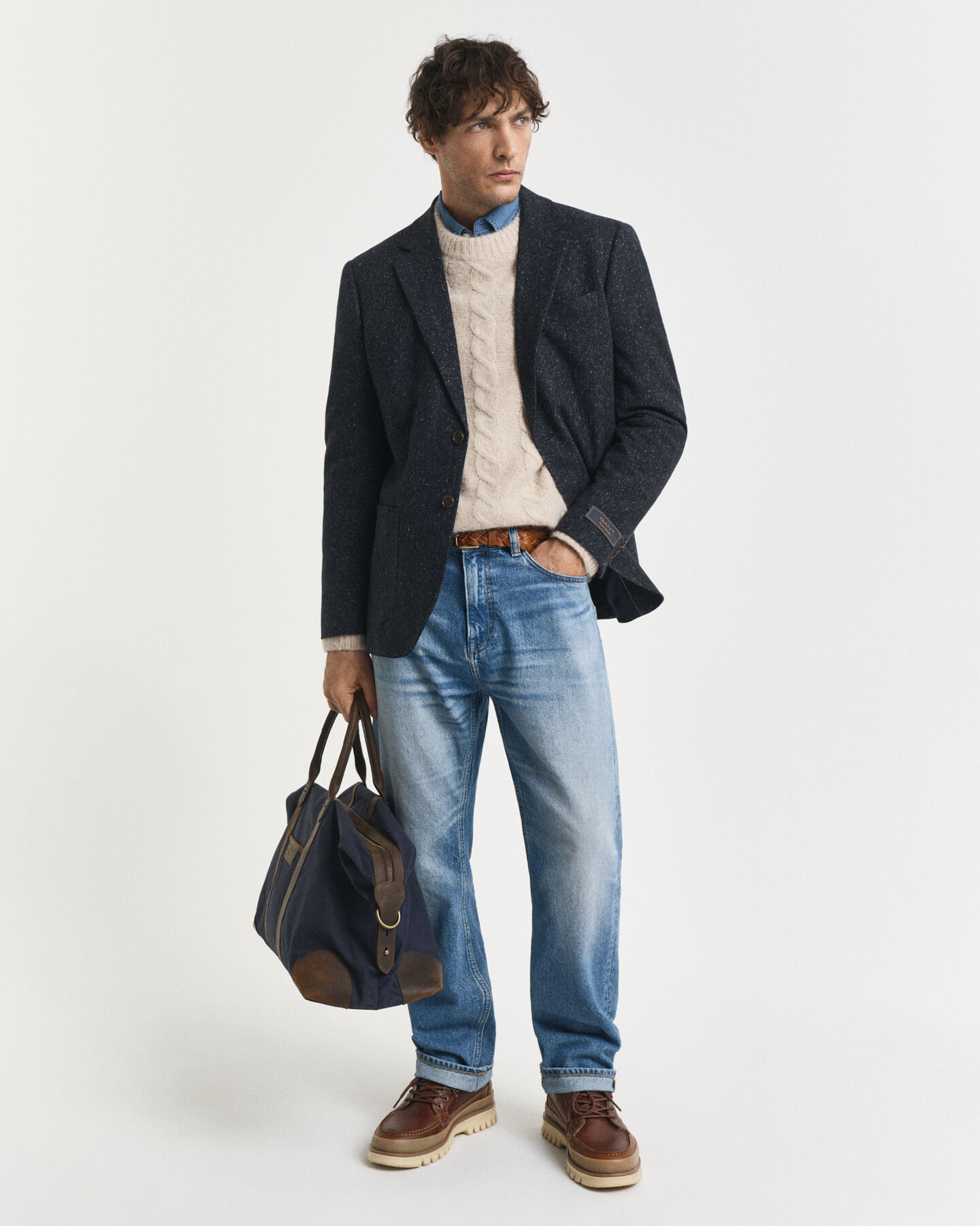 Slim Fit Donegal Suit Jacket