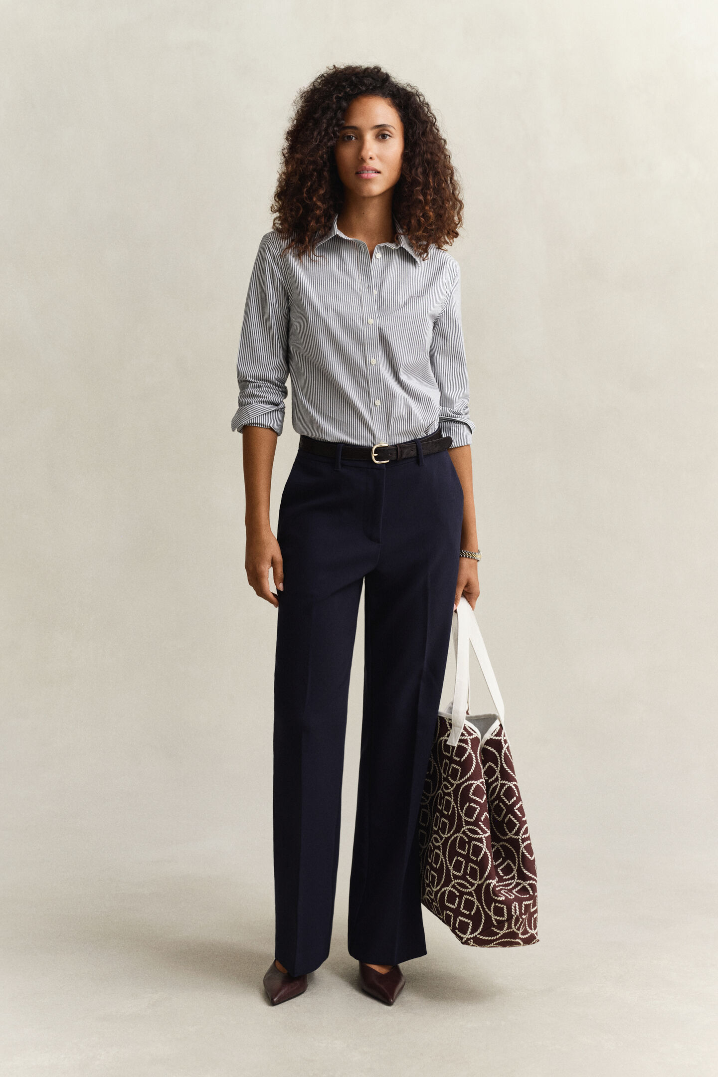 Slim Fit Striped Poplin Shirt