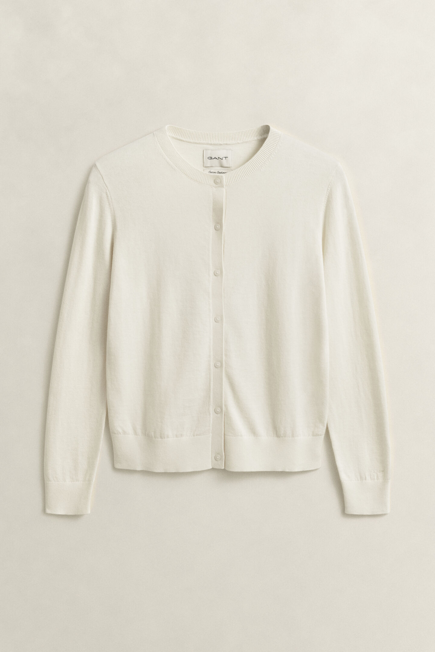 Lightweight Knit Crew Neck Cardigan