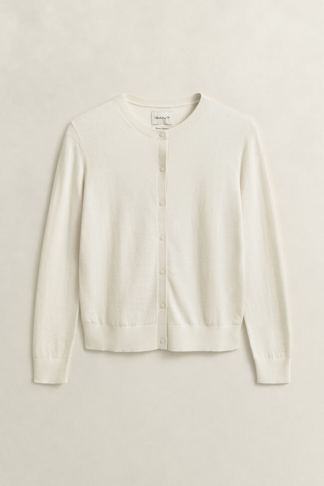 Lightweight Knit Crew Neck Cardigan