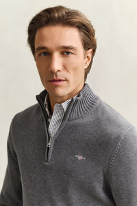 Casual Cotton Half-Zip Sweater