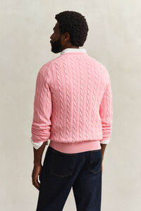 Cotton Cable Knit Crew Neck Sweater