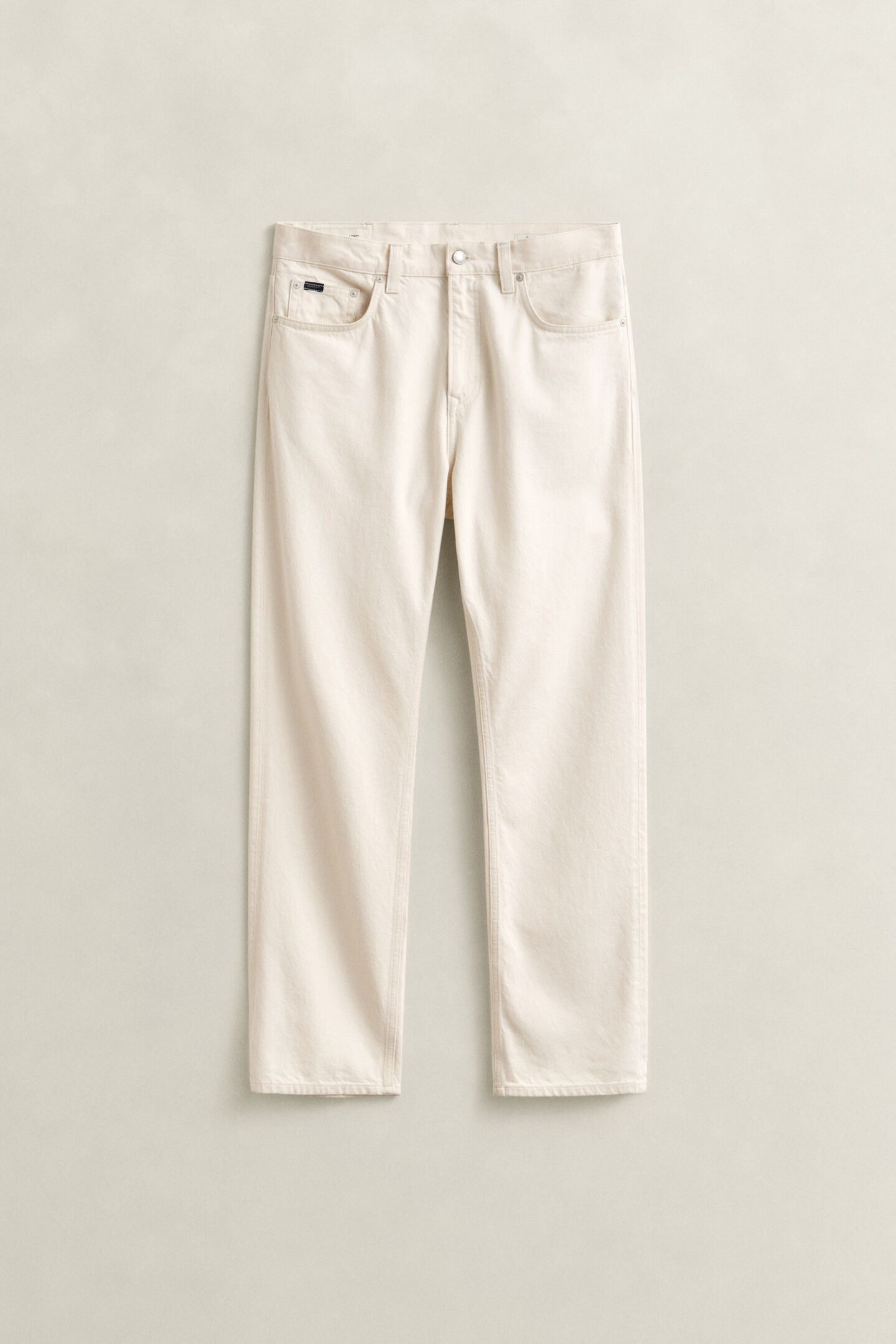 Straight Fit Ecru Jeans