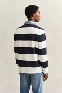 Chambray Collar Striped Heavy Rugger