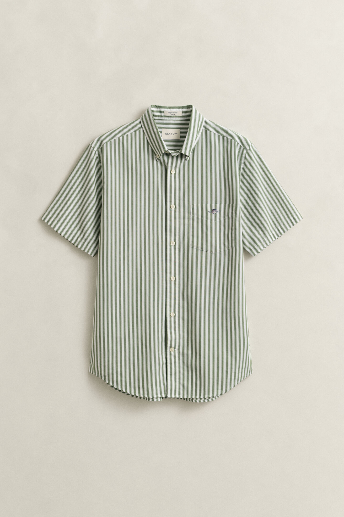 Striped Classic Poplin Short Sleeve Shirt