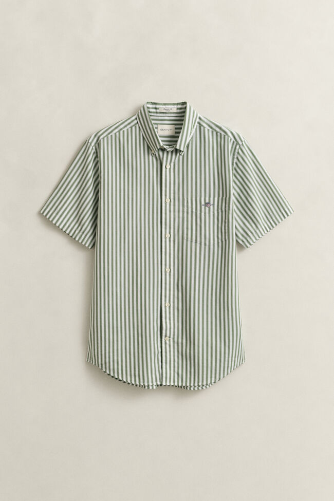 Striped Classic Poplin Short Sleeve Shirt