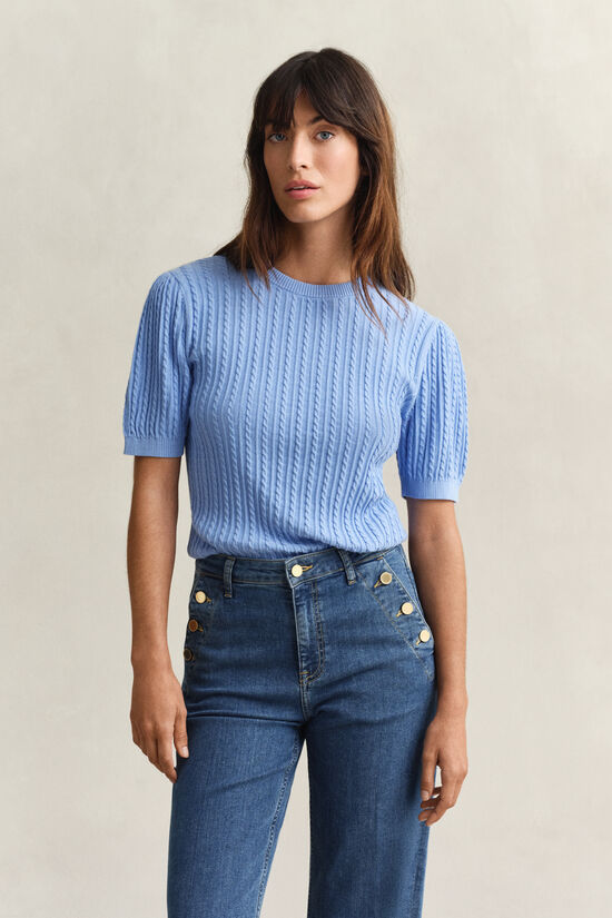 Cotton Short Sleeve Sweater