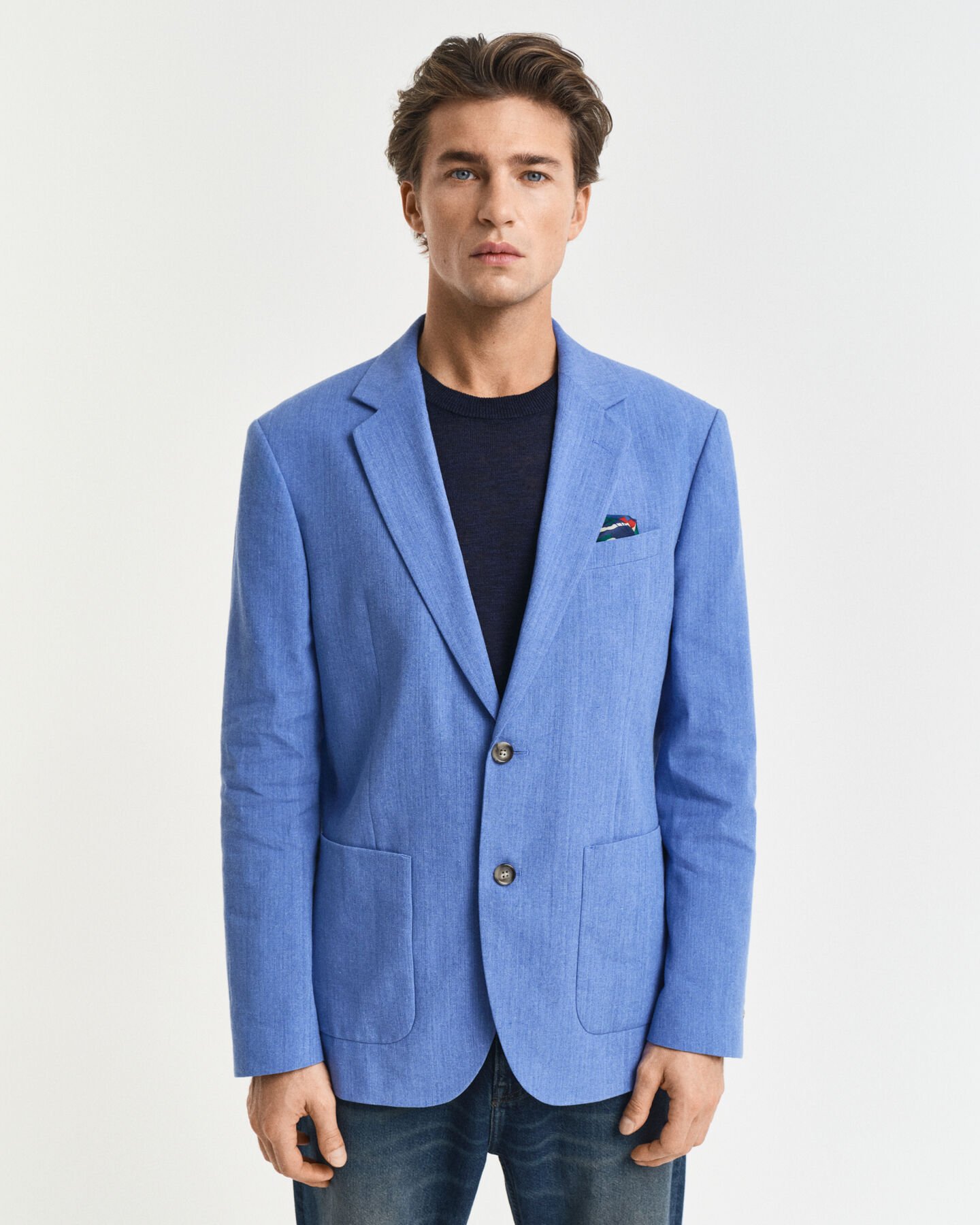 Slim Fit Cotton Linen Suit Jacket