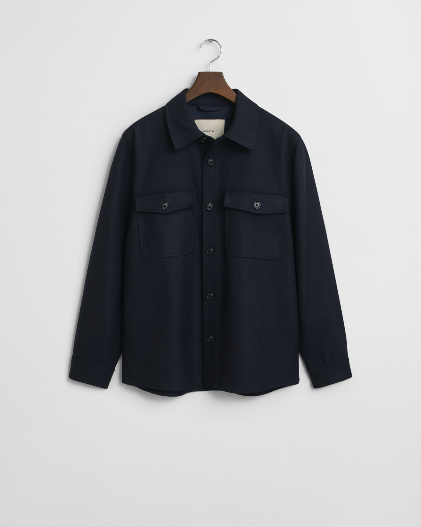Regular Fit Wool Blend Overshirt