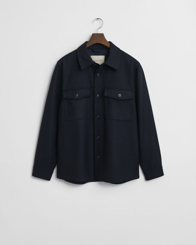 Regular Fit Wool Blend Overshirt