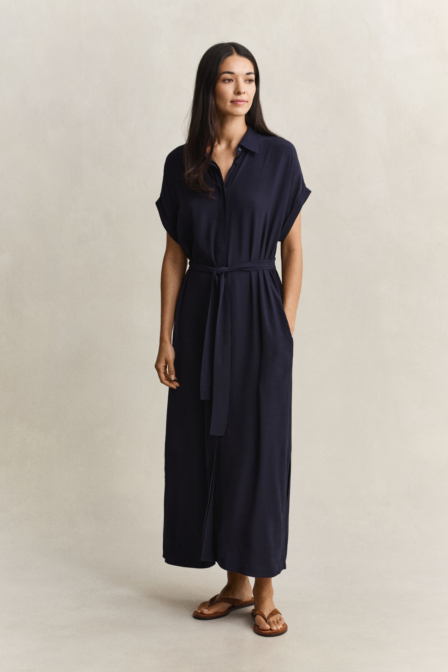 Cap Sleeve Shirt Dress