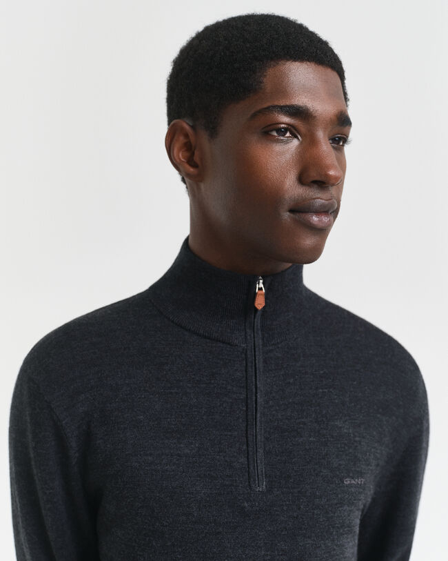 Extra Fine Merino Wool Half-Zip Sweater