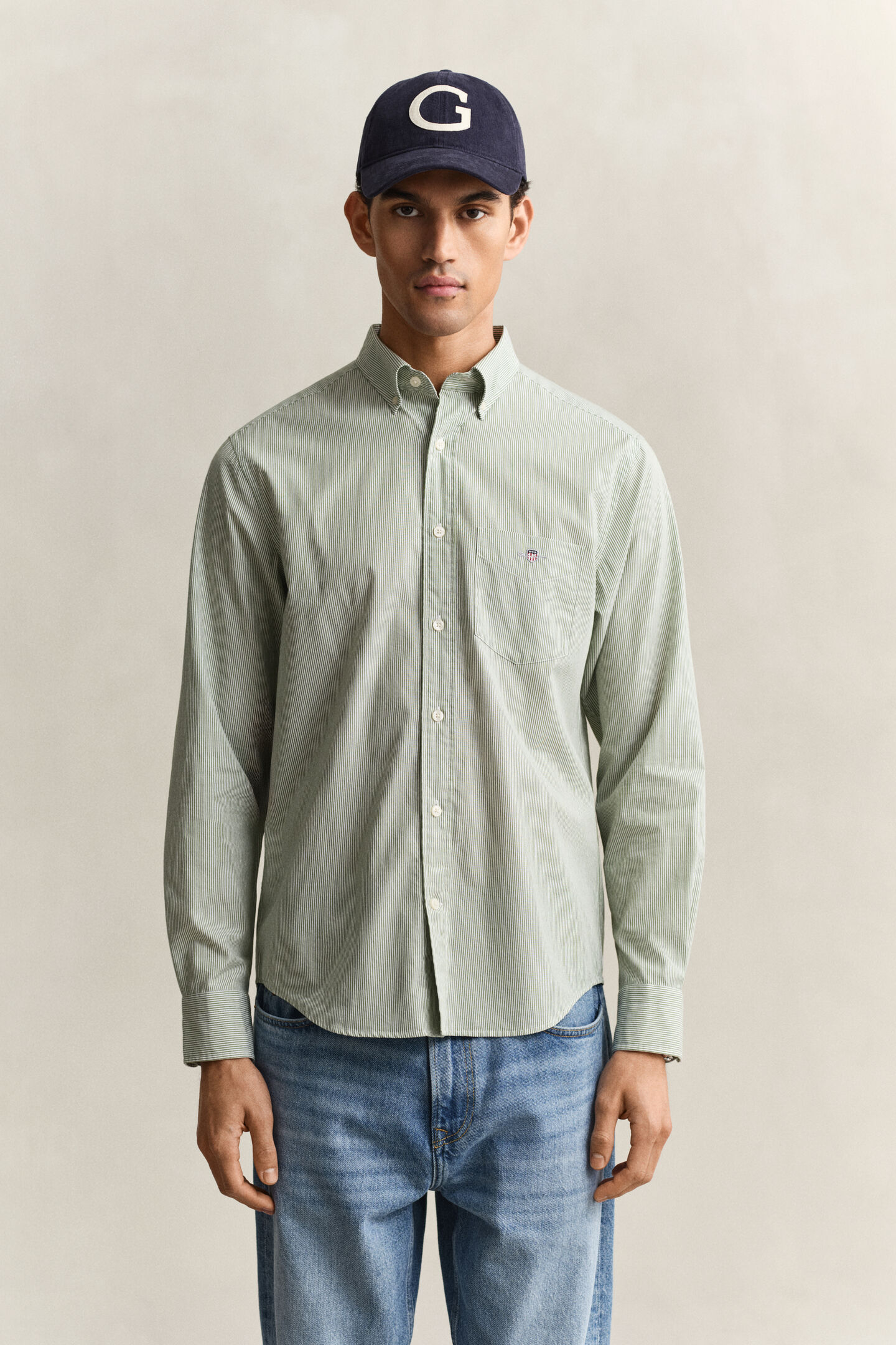 Banker Stripe Classic Poplin Shirt