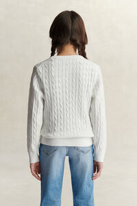 Teen Girls Cable Knit Sweater