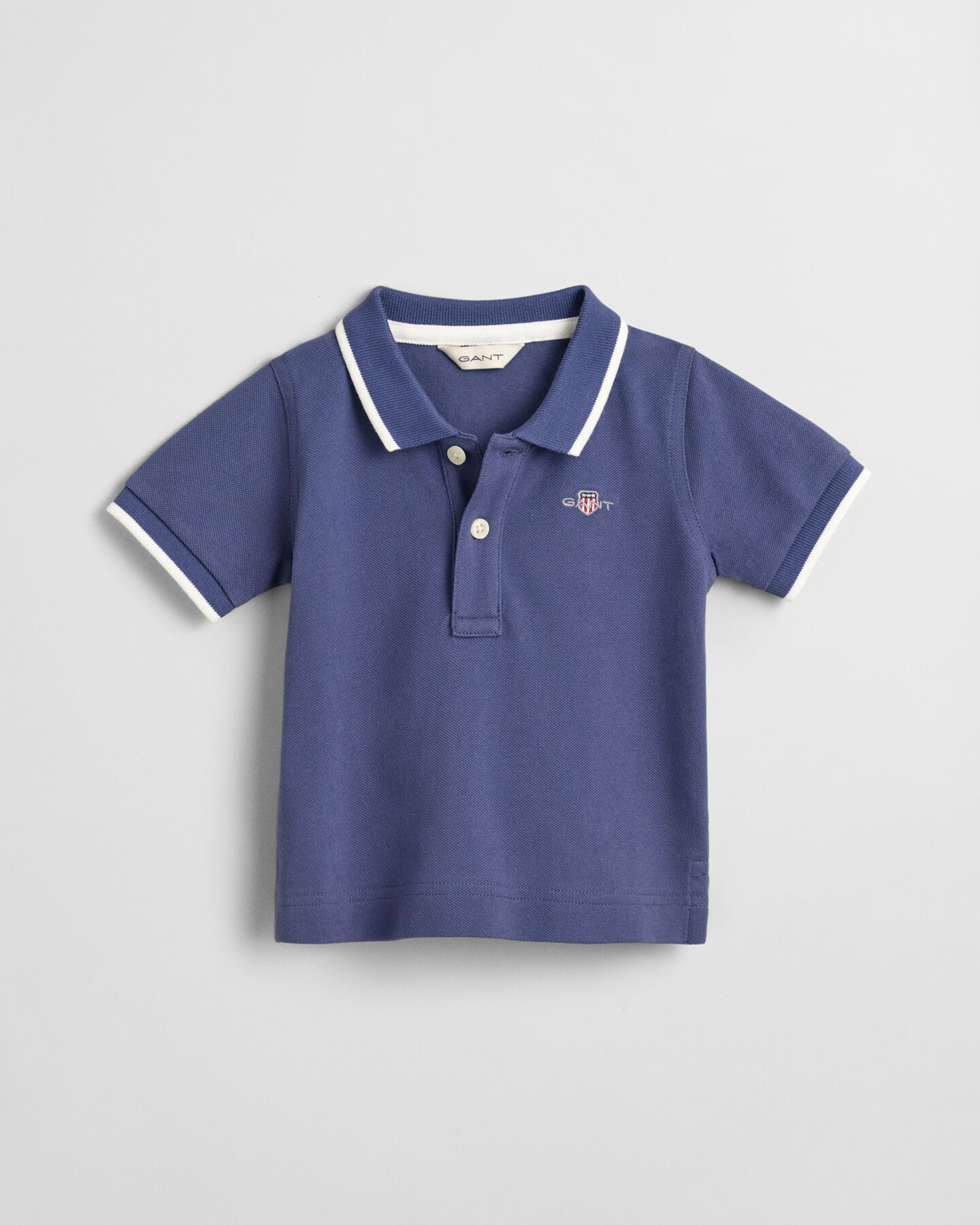 Baby Contrast Tipped Piqué Rugger