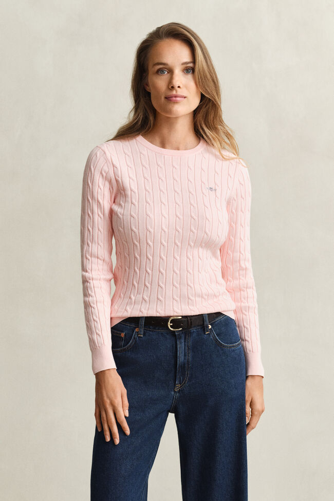 Cable Knit Crew Neck Sweater