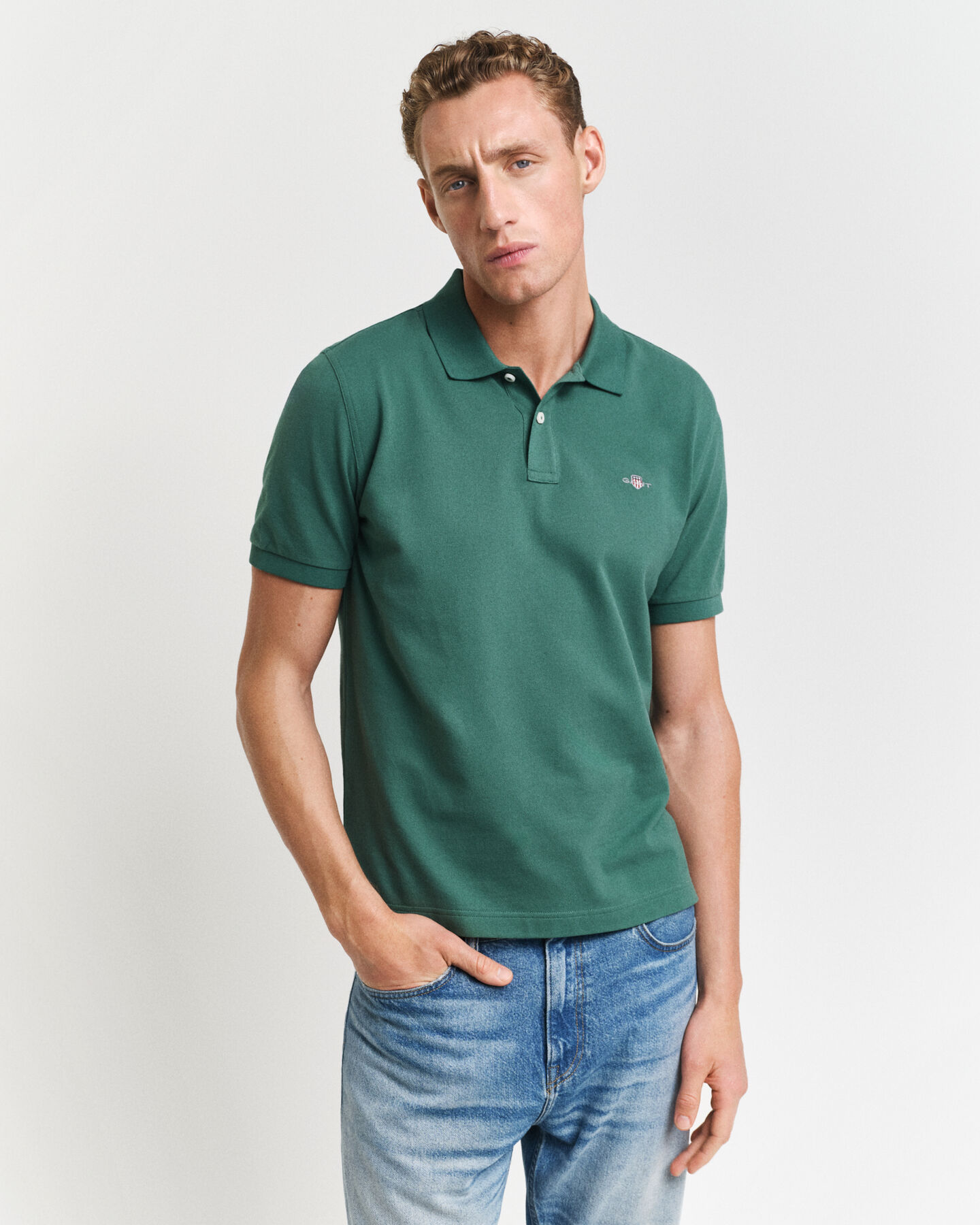 Regular Fit Shield Piqué Polo Shirt