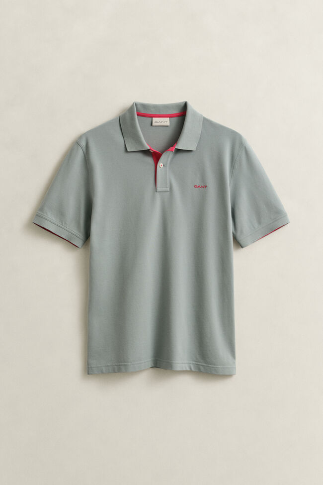 Contrast Piqu&eacute; Polo Shirt
