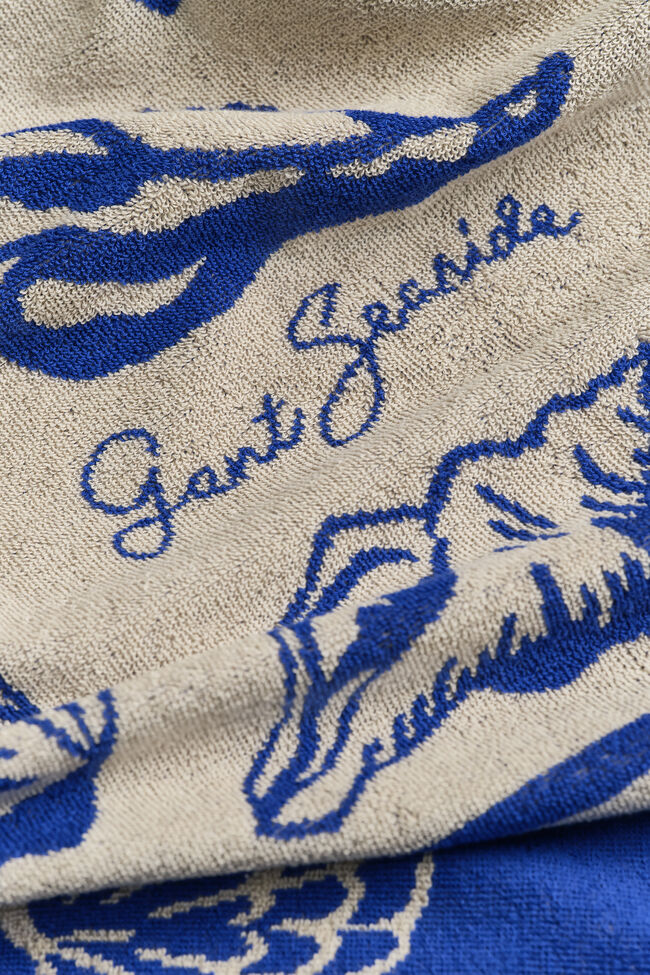 Seashell Print Beach Towel