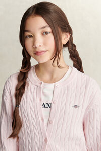 Teen Girls Cable Knit Cardigan