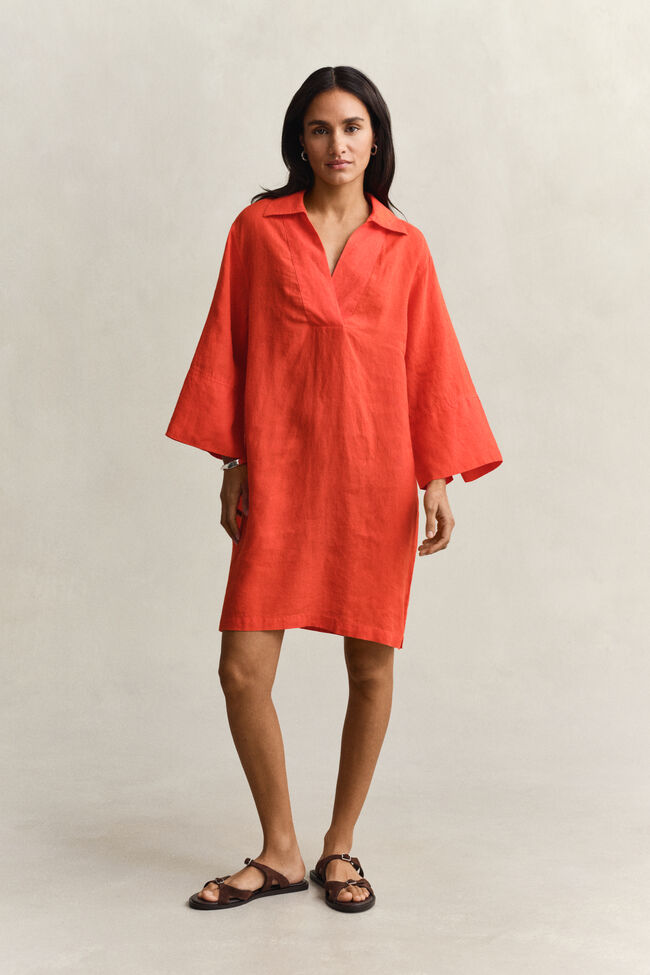 Popover Linen Dress