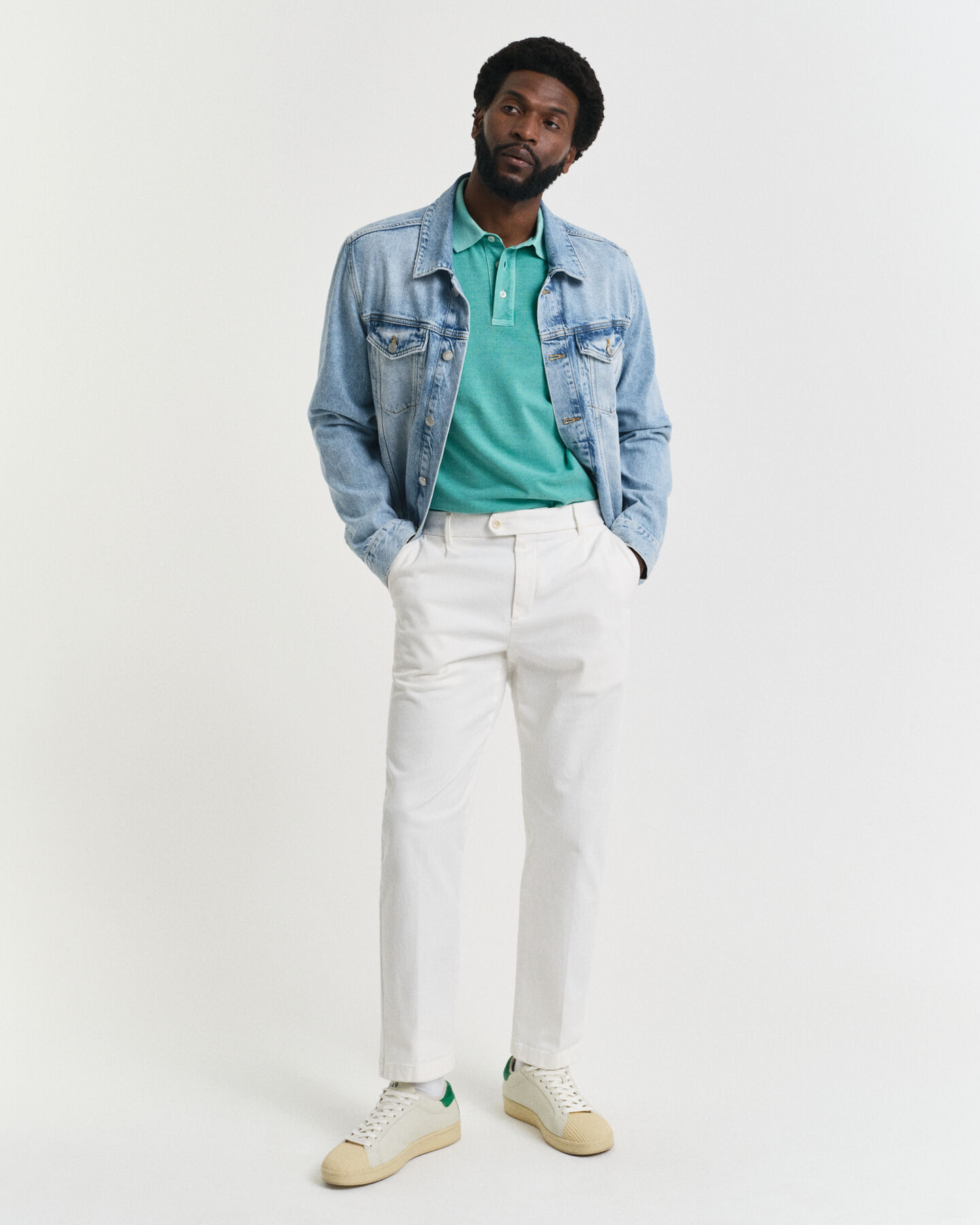 Slim Fit Tapered Cotton Twill Pants