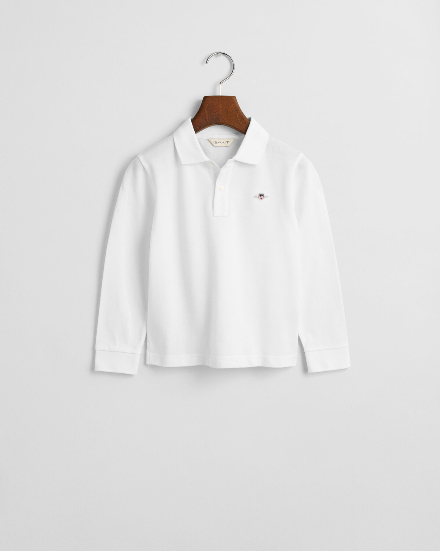 Kids Shield Long Sleeve Piqué Polo Shirt