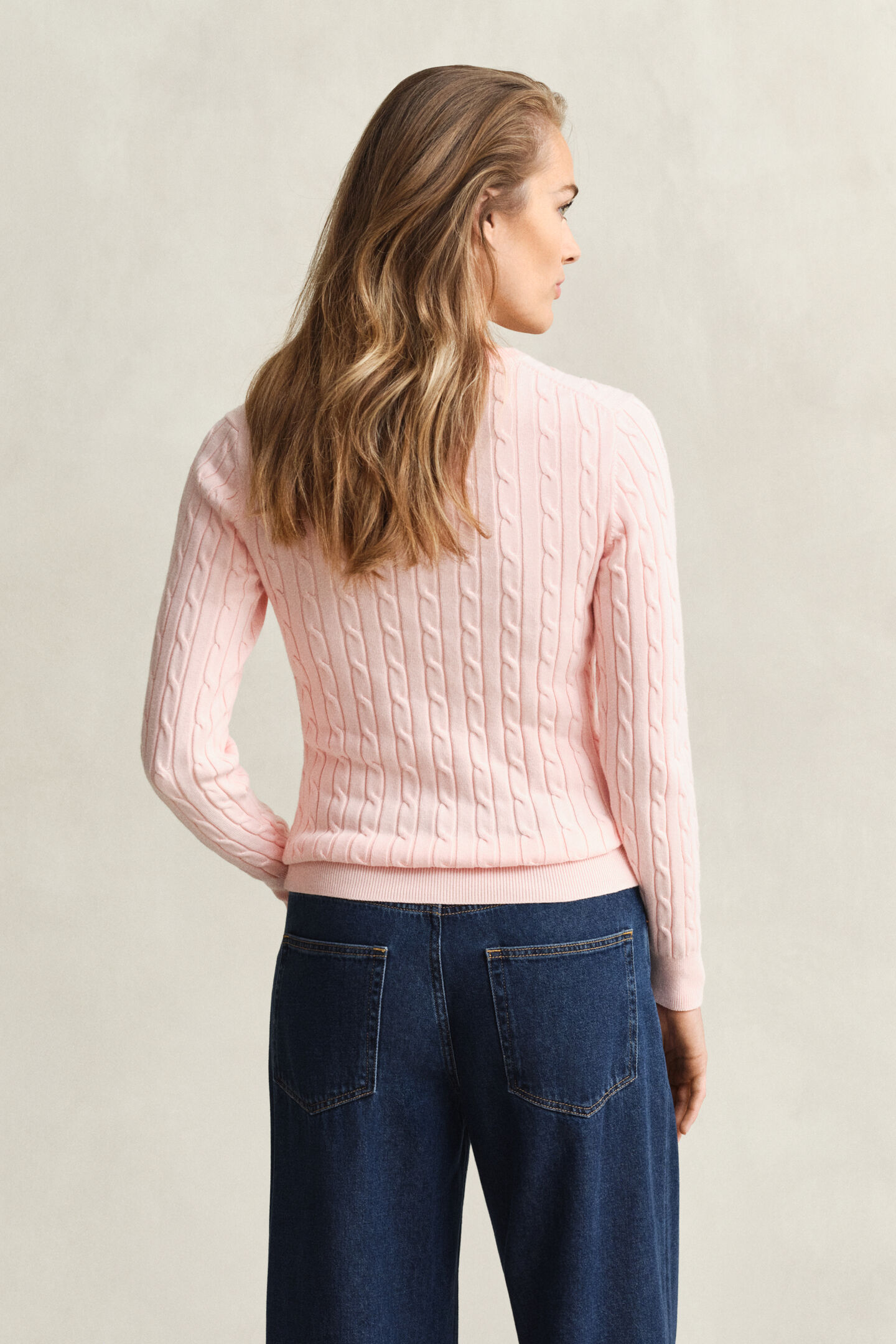 Cable Knit Crew Neck Sweater
