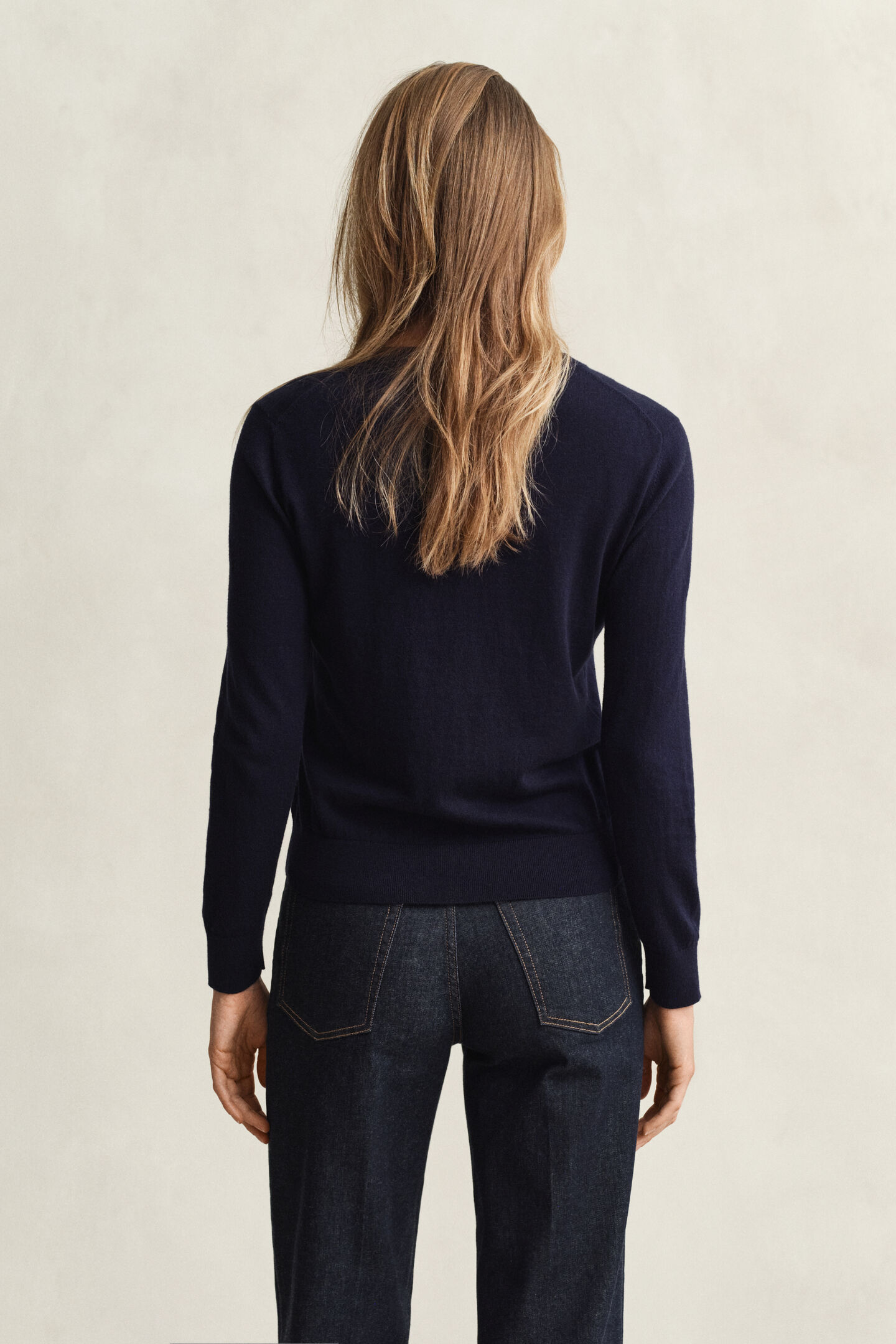 Lightweight Knit Crew Neck Cardigan