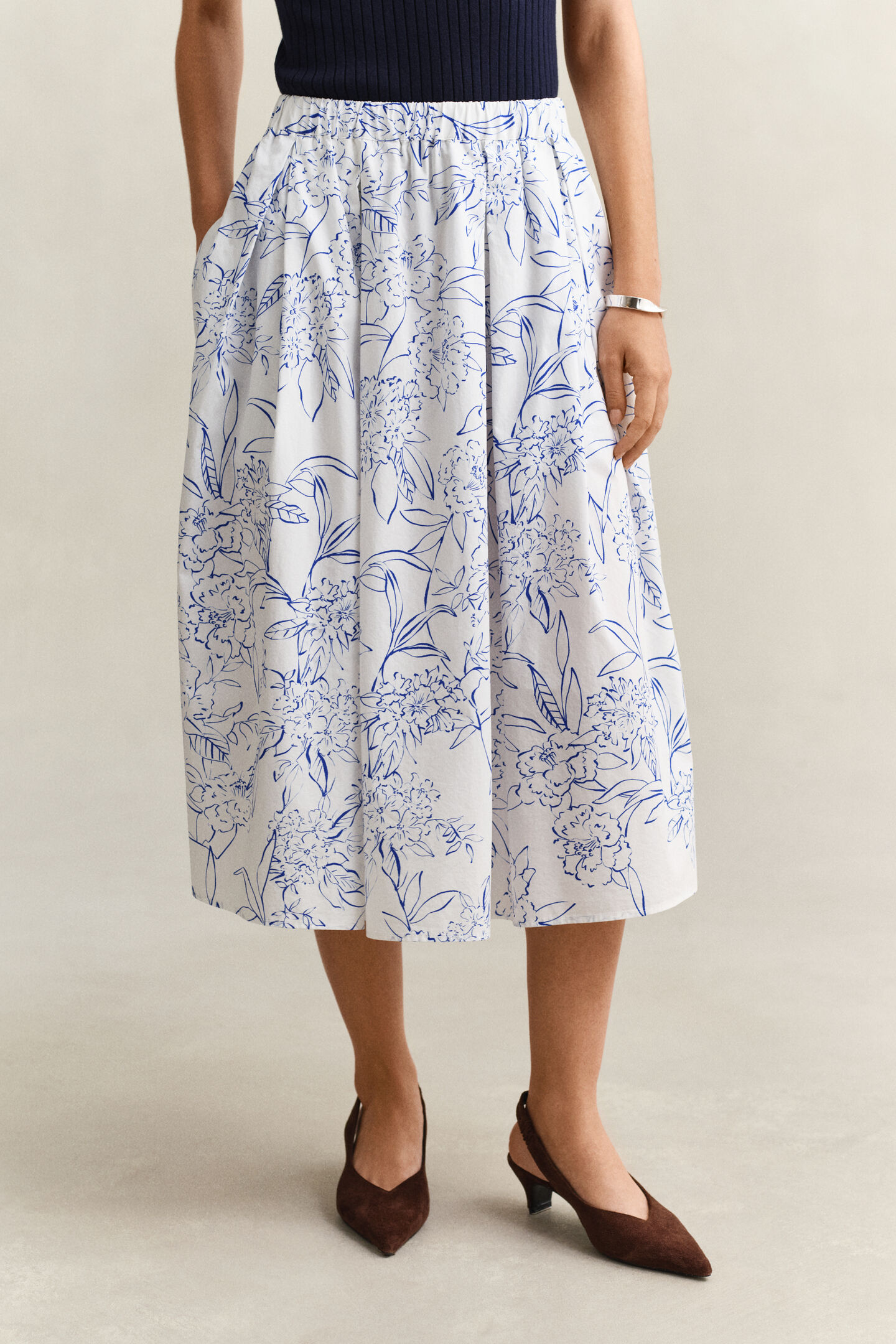 Floral Midi Skirt