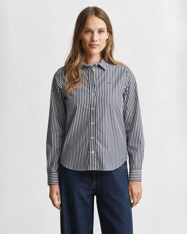 Regular Fit Classic Striped Poplin Shirt