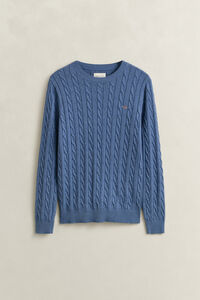 Cotton Cable Knit Crew Neck Sweater