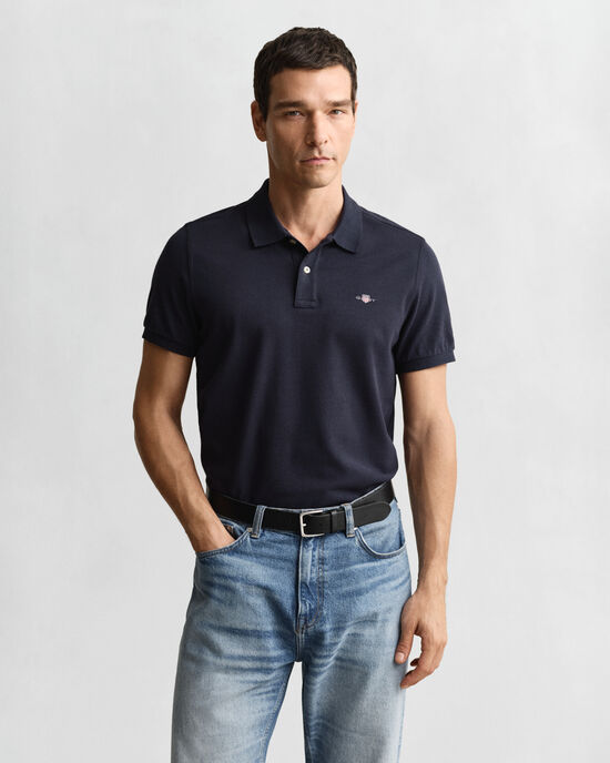 Regular Fit Shield Piqu&eacute; Polo Shirt