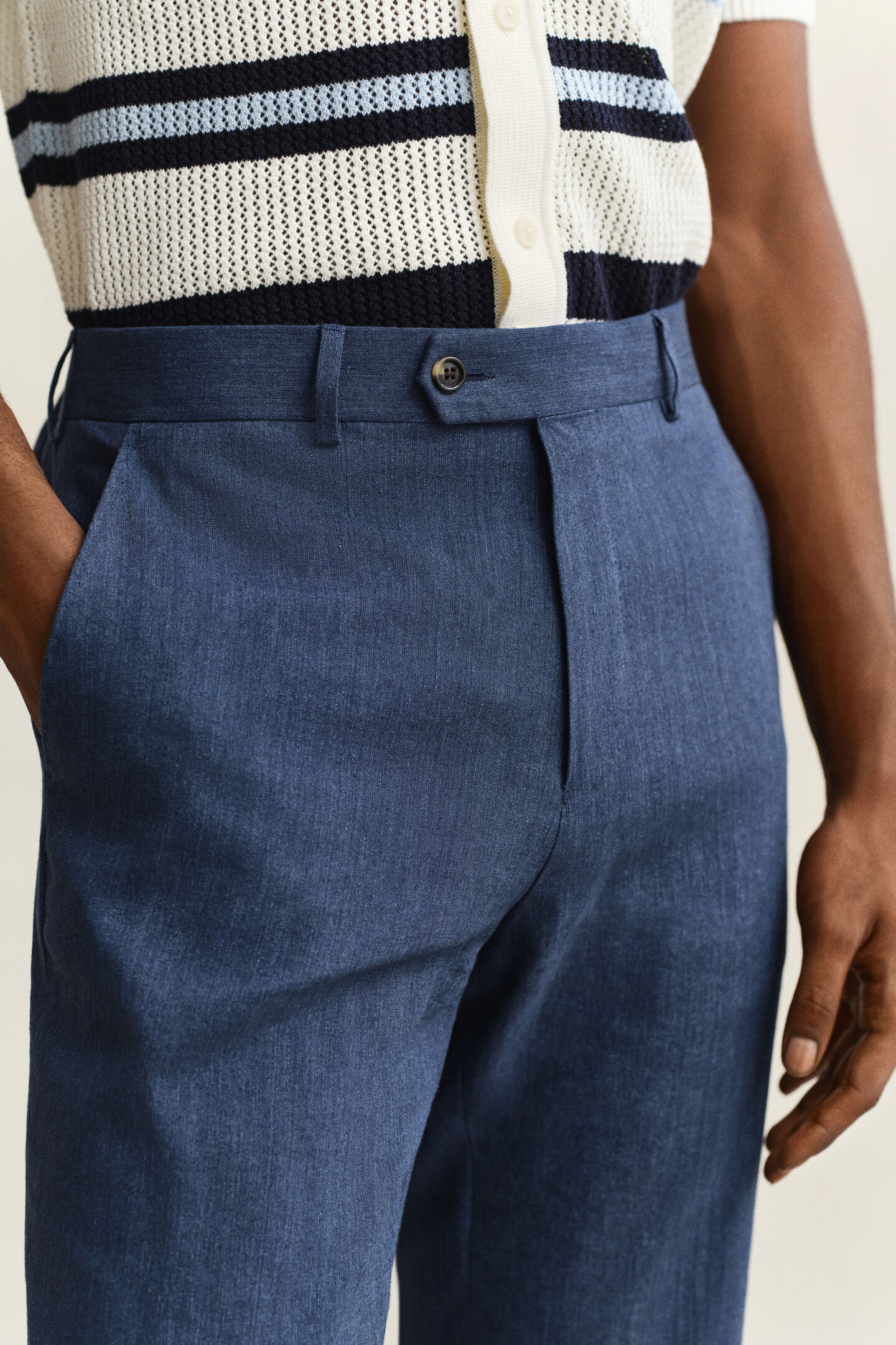 Linen Blend Suit Pants