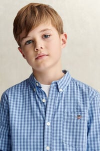 Teen Boys Gingham Poplin Shirt