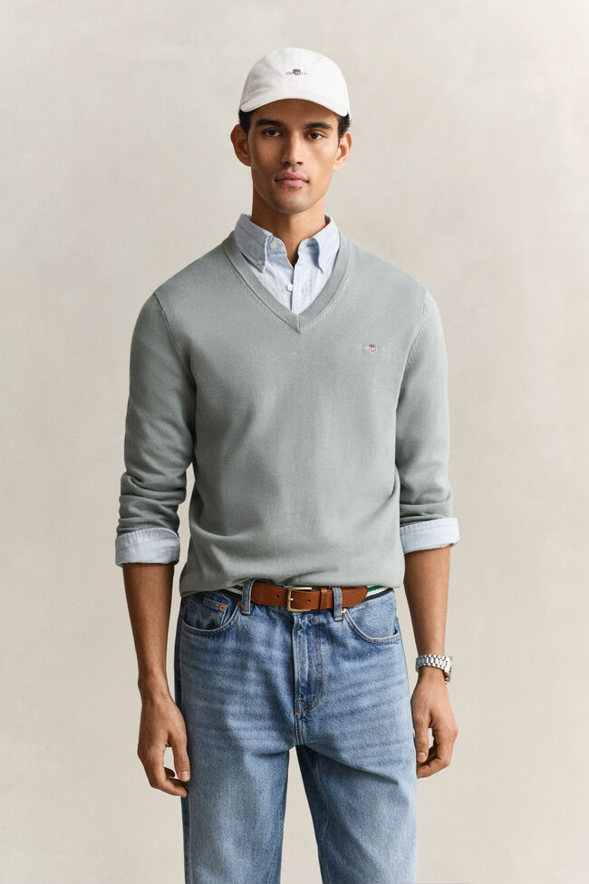 Classic Cotton V-Neck Sweater