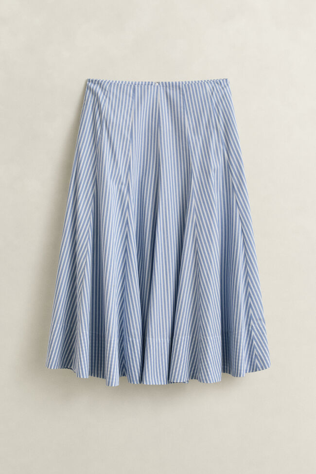 Striped Cotton Midi Skirt