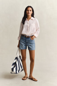 Relaxed Fit Striped Linen Shirt