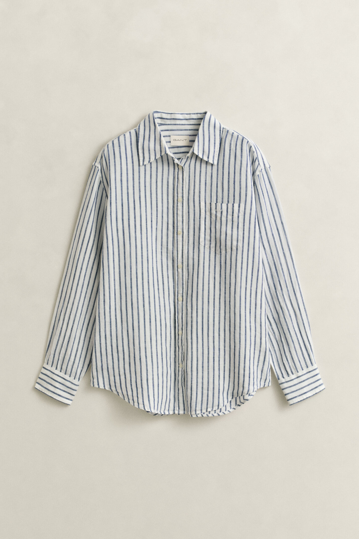 Relaxed Fit Striped Linen Shirt