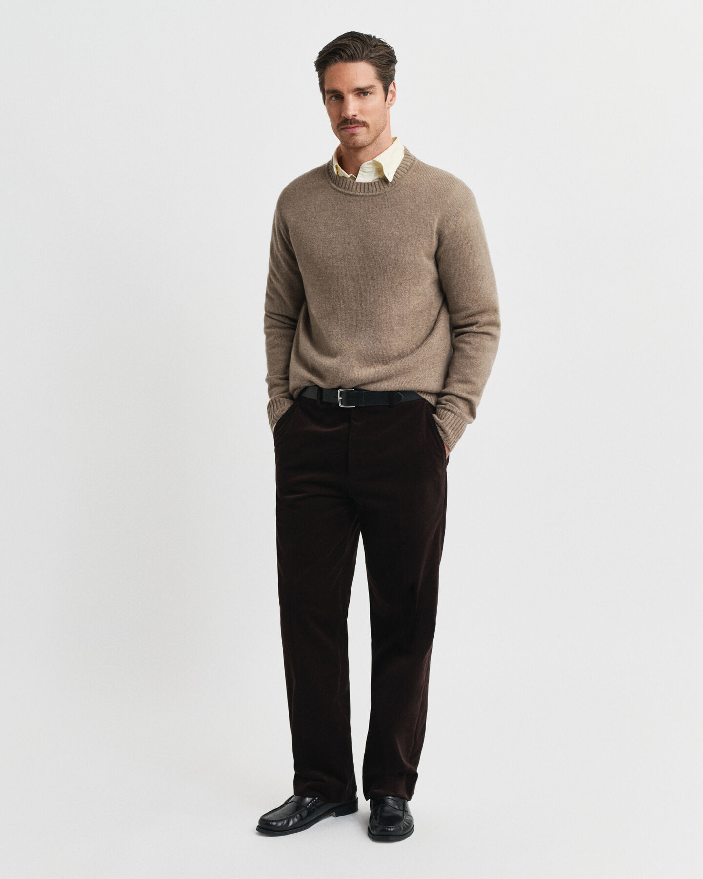 Cashmere Blend Crew Neck Sweater