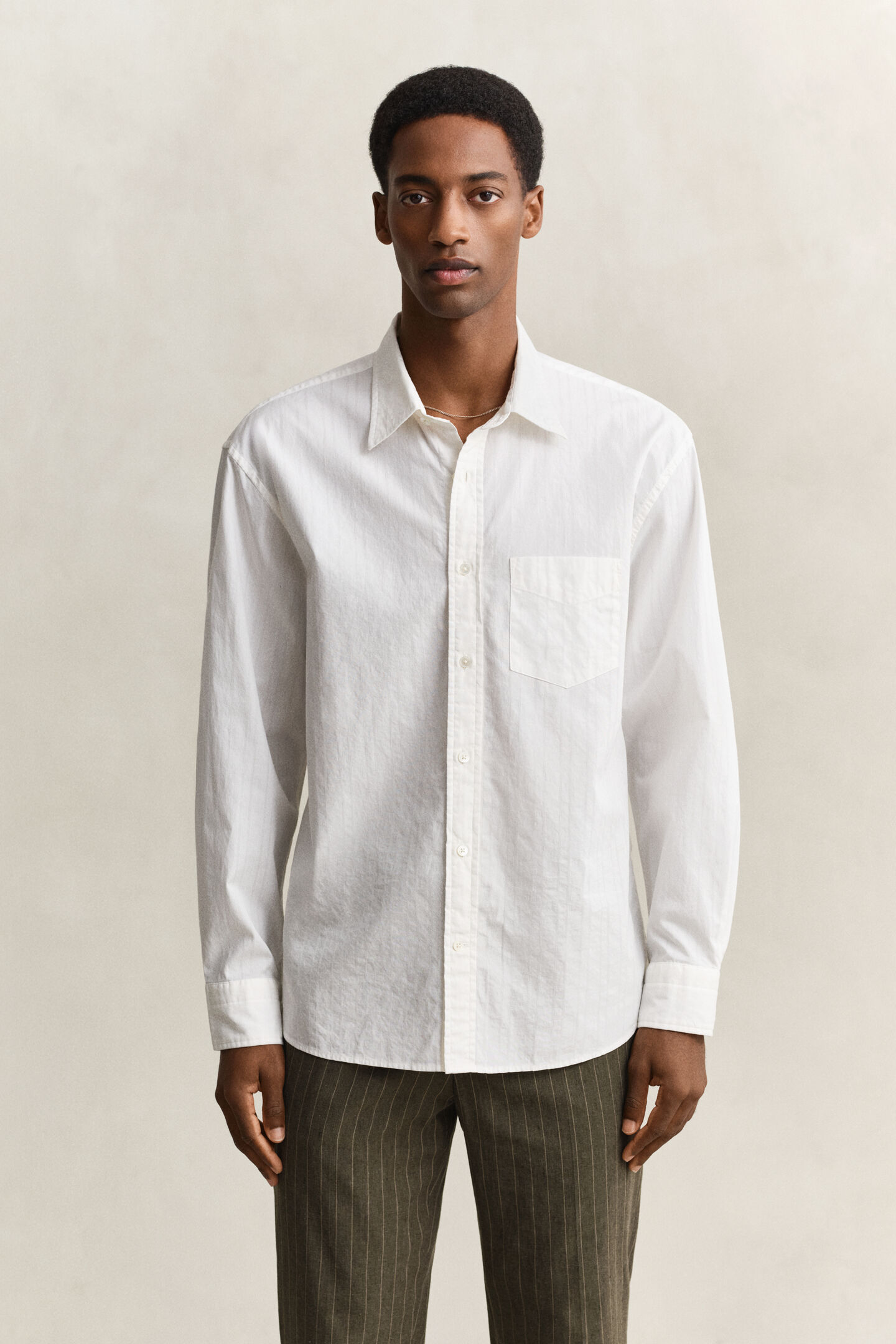 Relaxed Fit Dobby Striped Shirt