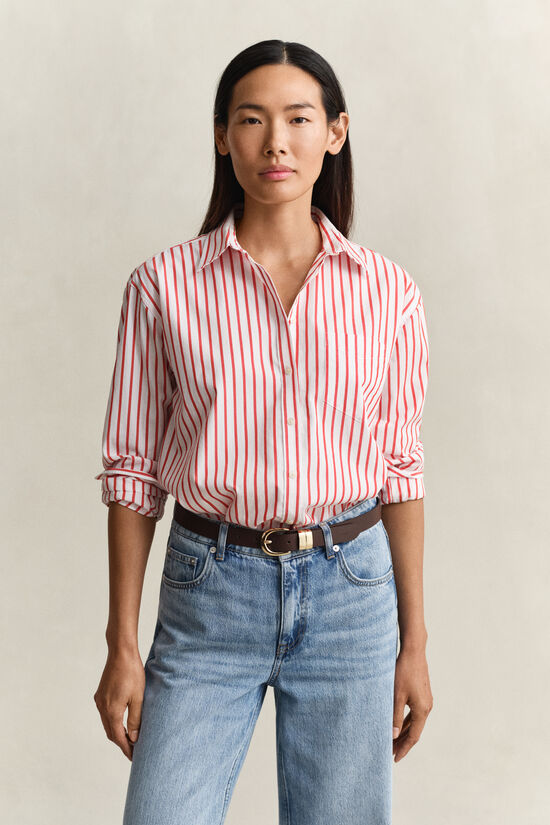 Relaxed Fit Classic Striped Poplin Shirt